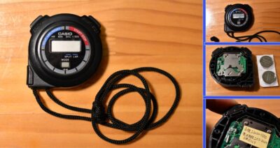 ストップウォッチの電池交換