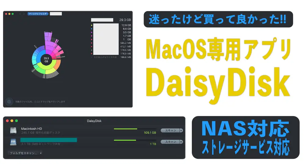 買って良かったMacOS専用アプリのDaisyDisk NAS対応